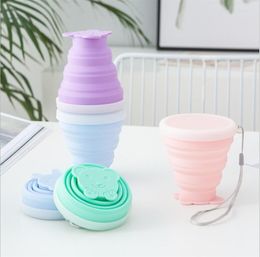 Water Bottles 200ML Silicone Folding Outdoor Travel Portable Retractable Cup Cute Storage Sports Drinkware Cups