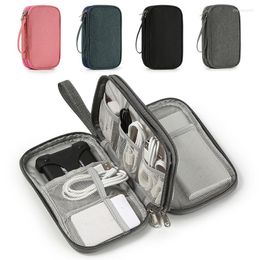 Storage Bags Portable Data Cable Outdoor Travel Line Organisers Waterproof Double Layers Charging Case