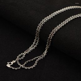 Chains 925 Thai Silver 2MM Round Cable Link Chain High Quality Necklaces For Women Men Unisex Gift Jewelry Long 40 45 CM