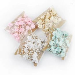 Decorative Flowers 5M Colored Roses Artificial Pearl Chain DIY Wedding Gift Accessories Party Jewelry Products Garland