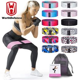Resistance Bands Worthdefence 123PCS Elastic Rubber Bands Set for Women Hip Circle Expander Workout Fitness Gym Home Resistance Booties Band 230331