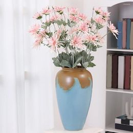 Decorative Flowers Wedding Decor Artificial Flower Eco-friendly Eye-catching Faux Silk Simulation Chrysanthemum For Engagement