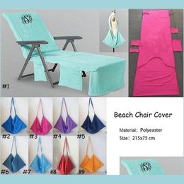 Chair Covers Beach Lounge Er Summer Party Double Veet Suthe Microfiber Pool Lounger 215X75Cm Drop Delivery Home Garden Textiles Ers S Dhwcg