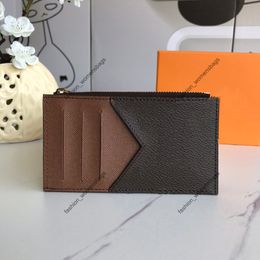 3A Kalite Tasarım Kartları Tutucu Erkek Kadın Kart Tutucular Lambskin Mini Cüzdanlar Madeni Cüzdanlar Cep İç Yuva Cepleri M64038 Deri Tasarımcıları Zarf Carte Bag