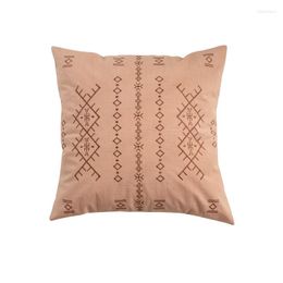 Pillow Ancient Boho Geometric Embroidery Cotton Cover Home Decorative Case Natural Fabric Cojines Art Living Room Seat