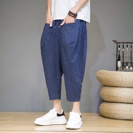 Men's Pants Men's Cotton Linen Pants Male Summer New Breathable Solid Colour Linen Trousers Fitness Streetwear M-5XL W0325