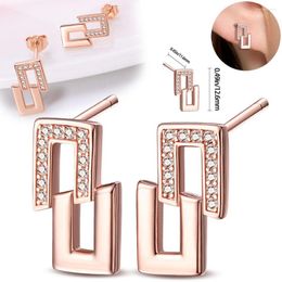 Hoop Earrings Rose Gold 925 Sterling Silver Small For Women Wedding Original Jewellery