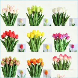 Decorative Flowers Wreaths Pu Tips Artificial Real Touch Centrepiece Decor Fake Home Decoration Drop Delivery Garden Festi Dho5C