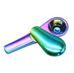 2023 Smoking Pipes New creative dazzling spoon bong personality magnet metal pipe portable