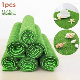 Decorative Flowers 1PCS Garden Artificial Grass Outdoor Gardening Turf Fake Synthetic Lawn Balcony Supplies Carpet Moss Rug