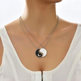 Pendant Necklaces Couples Friends Chain Necklace Valentine's Day Gossip Tai Chi Yin Yang For Men Women Jewelry