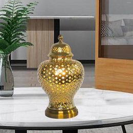 Table Lamps Traditional Ceramic Temple Jar Nightlight Decoration With Lid Porcelain Ginger Lamp For Wedding Bars Bedroom Weddings