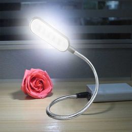 Night Lights Flexible Bright Cute Night Light Mini LED USB Book Light Reading Lamp Powered By Laptop Notebook Computer For Students Reader P230331