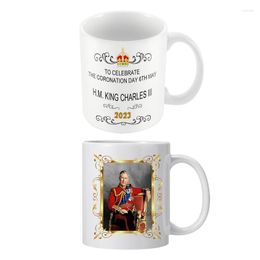 Mugs King Charles Mug Novelty Office Coffee Ceramic Souvenir Gift For Tea Beer Cocoa Dad Cup Kitchen Accessories