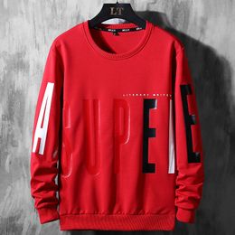 Men's T-Shirts Men Autumn Plus Size Big 6XL 7XL T-Shirt 10XL Letter Creativity Cotton Tshirt Long Sleeve Print Red Underwear 58 60 62 230331