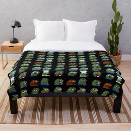 Blankets Pepe Peepo Variety Set 12 Pepes Edition Throw Blanket Super Soft Printing Family Car And Sofa Bed Throws Summer Office Quilts