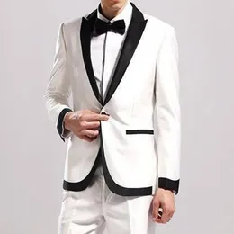 Men's Suits 2023 White Mans For Wedding Custome Made Suit Formal Blazer Business Party Dinner 2Piece Suit(Jacket Pants)