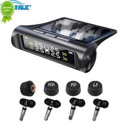 New Car TPMS Tyre Pressure Monitoring System Solar Power Digital LCD Display Auto Security Alarm Systems Pressure External Sensor