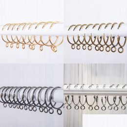 Curtain Poles Open Ring Window Hooks Accessories Metal Hanging Curtains Clips Tools 38Mm Hook Drop Delivery Home Garden Textiles Trea Dhndu