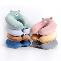 Pillows Creative Cartoon Bear Shape Adult Baby Travel Ushaped Neck Car Seat Office Aeroplane Sleeping Cushion 230331