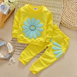 Spring and Autumn Baby girl floral clothing set sports suit set children Christmas outfits girls tracksuit clothes T-shirt pant