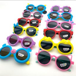 Eyewear glasses Children's Colours Cartoon Animal Shape Fashion Round UV400 Girls Boys Cute Sunglasses Protection Kids Sunglasses