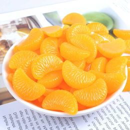 Party Decoration 10Pcs/set Orange Resin Diy Artificial Fruits Kindergarten Plastic Fake Fruit For Christmas Home Wedding