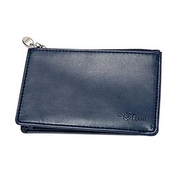 Wallets Men Ultra-thin Short Wallet Simple Zipper Coin Purse Solid Color PU Leather Card Holder Organizer Bag Pocket