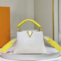 Designer Luxury bags Capucines BB handbag Taurillon leather white cedrat shoulder Bag M59468 Leather Crossbody HandBag