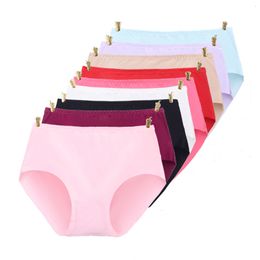 Women's Panties 10 Pieces/Batch Seamless Underwear Women's Solid Colour Underwear Cotton Crotch Underwear Fashion Sexy Women's Underwear 230331