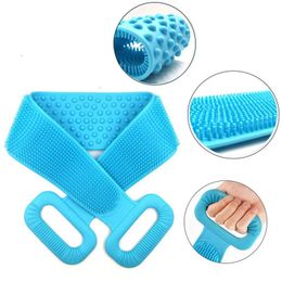 Bath Brushes Double-sided silicone scrubbing towel bath back scrubbing cleaning bath towel
