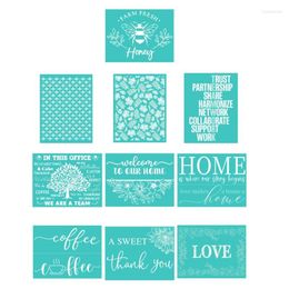 Gift Wrap Q0KF Self-Adhesive Silk Screen Printing Stencil Reusable Mesh Transfer Stencils For DIY Fabric Wall Home Decors