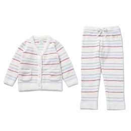 Pyjamas Japanese Pique Soft Snowman Pyjamas gp Stripe Baby Home Suit for Girls and Boys 230331