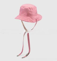 Quality Double-Sided Tether Couple Bucket Hat Sunscreen Large Brim Hat Fisherman Hat Sun Hats for Men and Women