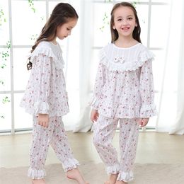 Pyjamas Autumn Pyjamas Children's Pyjamas Set Girls' Pyjamas Baby Pyjamas Long Sleeve Flame Children's Home Clothing 2Y-14Y 230331