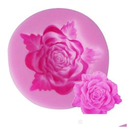 Baking Moulds New Selling Rose Leaf Shaped Sile Mould Cake Decoration Fondant 3D Food Grade Mod Drop Delivery Home Garden Kitchen Din Dhi7Q