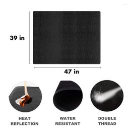 Carpets Slip Fireproof Rug Mat Under Grill Flame MatHearth Protection Mitts For Outdoor Parts 14 11/16 Screen