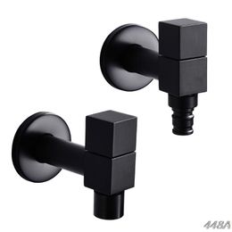 Bathroom Shower Sets Black Copper Faucet Wall Mounted Washing Machine Mop Pool Tap For 2023