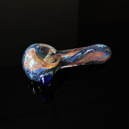 In Stock Hand Pipe Mini Glass oil burner pipe Tobacco Pipe Colourful silicone smoking pipes Glass bubbler WL01