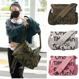 Evening Bags Graffiti Letter Printed Shoulder Vintage Y2k Large Capacity Crossbody Korean Trendy Backpack Fashion Women Messenger 230331