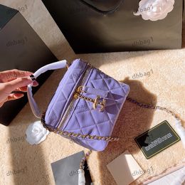 Classic Designer Mini Makeup Bag Leather Metal Alphabet Womens Handbag Shoulder Bags Caviar Small Case Diagonal Span Bag Top Handle Ringer Hardware Chain 15cm