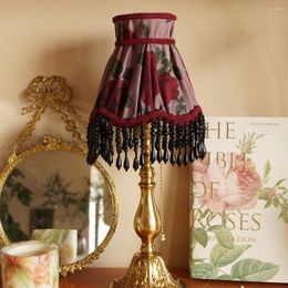 Table Lamps The Name Of Rose Handmade Cloth Lampshade Lamp French Retro Romantic Girl Bedroom Bedside