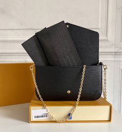 Designer womens shoulder bag luxury Pochette Felicie handbags embossed flower letters Empreinte leather mini chain makeup bags ladies fashion purses clutch #276f