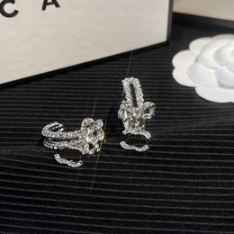 Classic Silver Diamond Stamp Earrings Luxury Designer Earrings Womens Vintage Style Jewelry Exquisite Gifts For Men And Women Luxury Matching Couples With Box