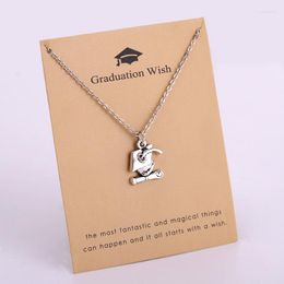 Pendant Necklaces Senior Graduate Compass Chain Women Graduation Gift School Leavers Necklace Jewellery Drop
