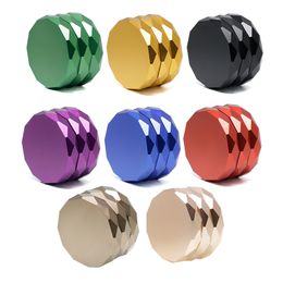 63MM Aluminum Alloy Smoke Grinder Creative Diamond Type Household Smoking Accessories 3 Layer Metal Tobacco Grinders Cigarette Grinding Device