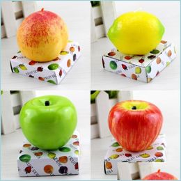 Candles Apple Shaped Fruit Fragrant Candle Romantic Home Party Birthday Decoration Valentine Gift Drop Delivery Garden Dhlwp