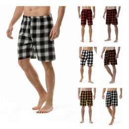 Men's Shorts Solid Color Plaid Pajama Pants European Size Flannel Sport Wo Swimsuit Man Swimsuits Gym 230330