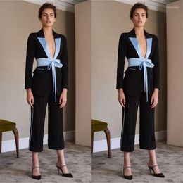 Women's Two Piece Pants Fashion Women Suits 2 Pieces Business Formal Party Pantsuits Slim Fitted Jacket With Trousers Tailor Made Lady Wear