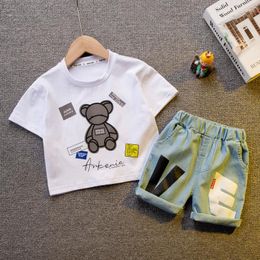 Clothing Sets 1-4T Baby Boys T-shirt Shorts Kids Girl Outfits Suits Children Summer Wear Infant Toddler Tee Shirts Pants